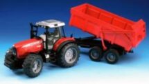 Massey Ferguson 7480 with Red & Black Tipping Trailer